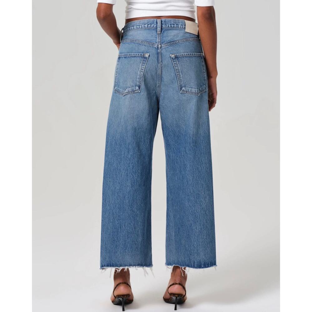 Citizens of Humanity High Rise Wide Legged Raw Hem Button Fly Jeans Size 27 - Picture 2 of 12
